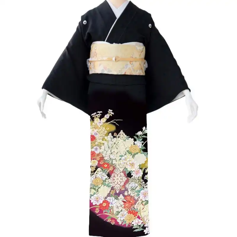 【0140】_留袖 更紗菱に桜 多色暈(LL)