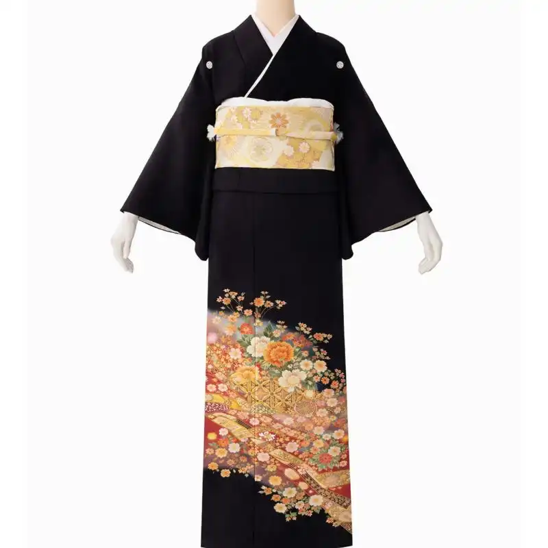 【0150】留袖 金彩花流(L)