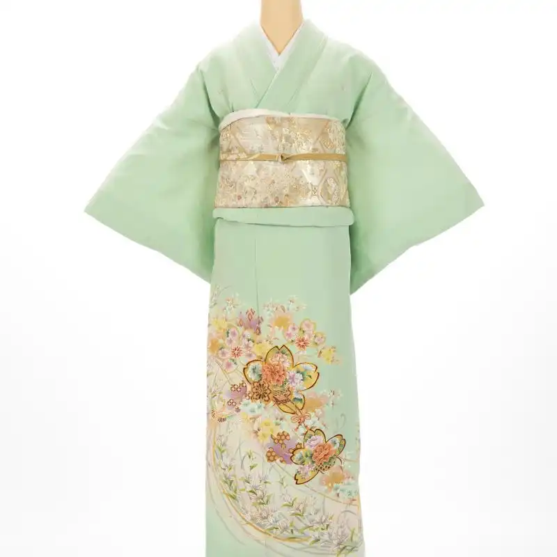 0267】色留袖 桜花花車文(M)